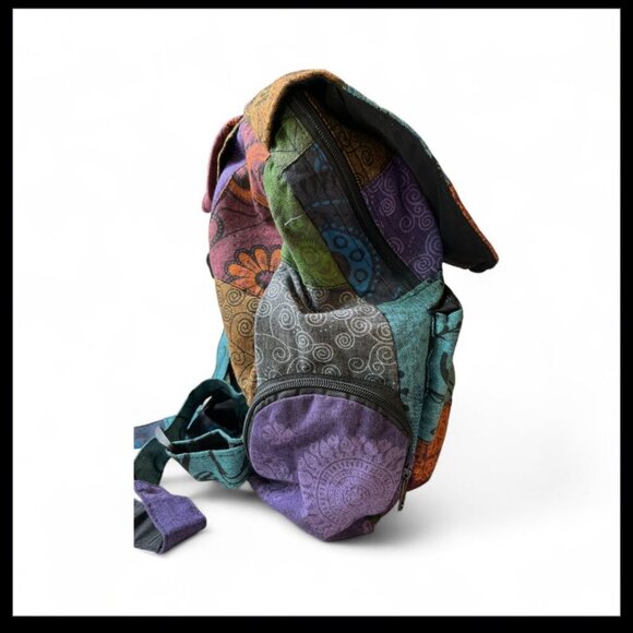 Kathmandu Imports Patchwork Backpack Daypack NWT - Picture 4 of 6